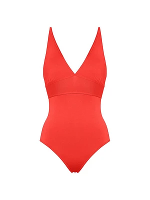 Larcin Triangle Tank One-Piece Swimsuit