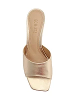 Dethalia Metallic Leather Sandals