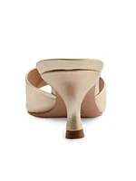 Dethalia Metallic Leather Sandals