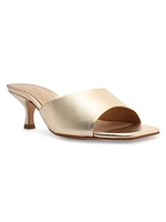 Dethalia Metallic Leather Sandals