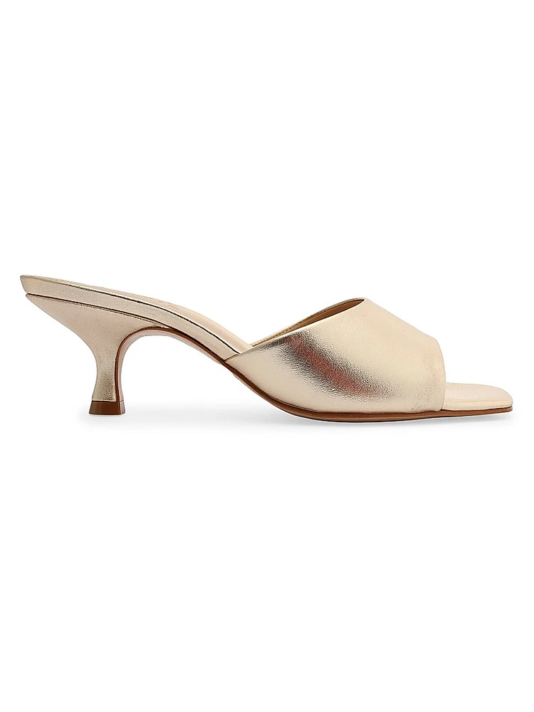 Dethalia Metallic Leather Sandals