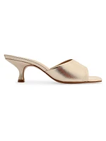 Dethalia Metallic Leather Sandals
