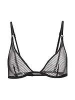 Sheer Stripe Triangle Bra