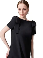 Icon Bow-Embellished Shift Dress