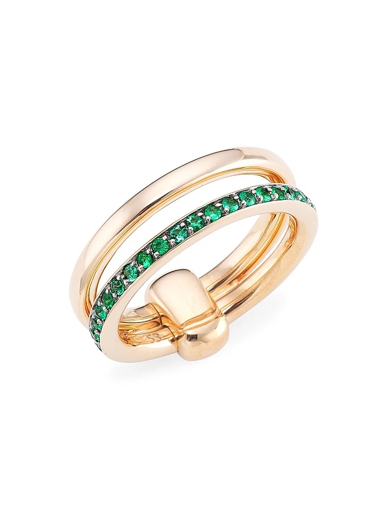 Iconica 18K Rose Gold & Emerald Ring