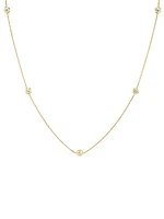 14K Yellow Gold & 0.50 TCW Lab-Grown Diamond Station Necklace