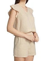 Miley Ruffled V-Neck Top