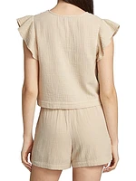 Miley Ruffled V-Neck Top