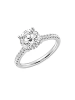 14K White Gold & 2.25 TCW Lab-Grown Diamond Engagement Ring