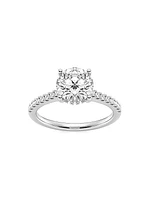 14K White Gold & 2.25 TCW Lab-Grown Diamond Engagement Ring