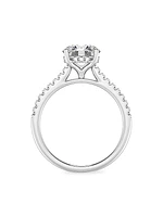 14K White Gold & 2.25 TCW Lab-Grown Diamond Engagement Ring