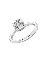 14K White Gold & 2.25 TCW Lab-Grown Diamond Engagement Ring