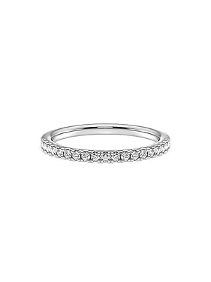 14K White Gold & 0.22 TCW Lab-Grown Diamond Band