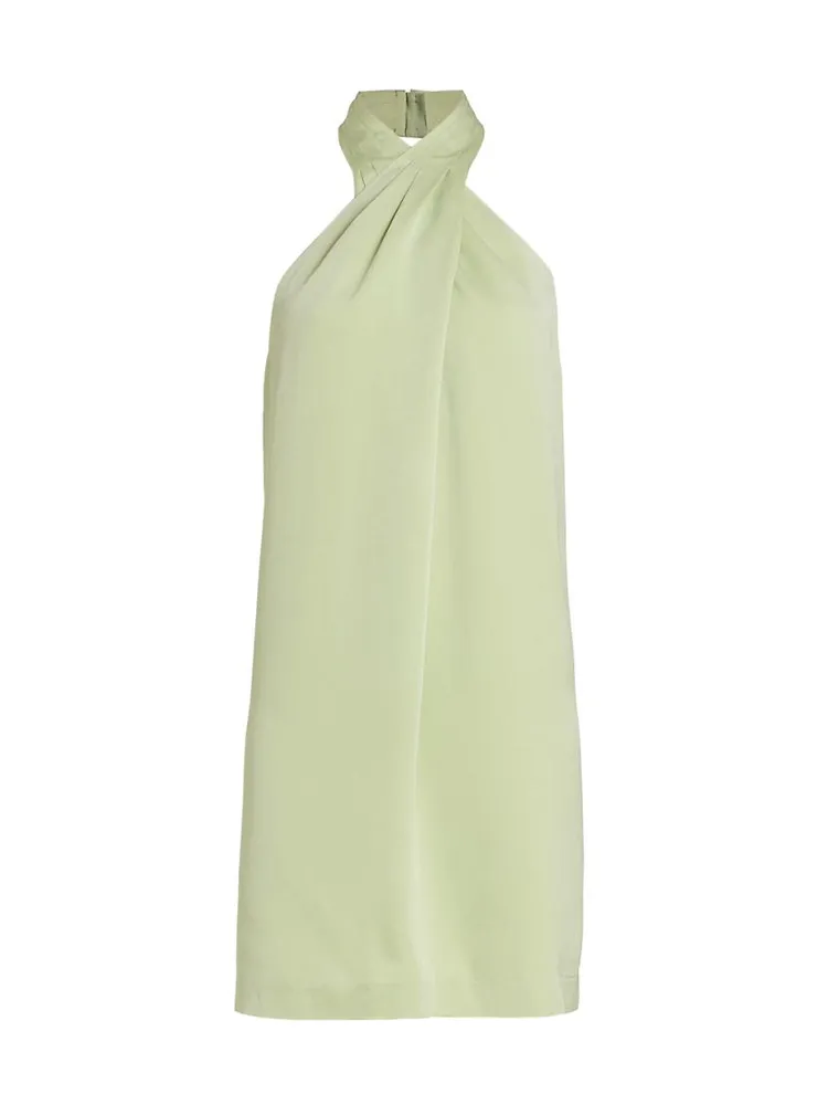 Halter Crepe Back Dress