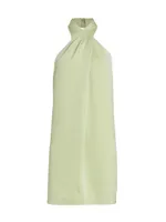 Halter Crepe Back Dress