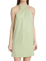 Halter Crepe Back Dress