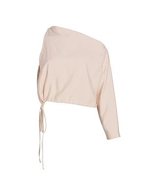 Gathered One-Sleeve Top