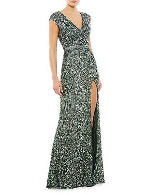Evening Sequin A-Line Gown
