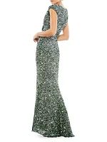 Evening Sequin A-Line Gown