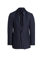 Kent Single-Breased Shawl Collar Silk Blazer