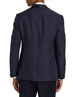Kent Single-Breased Shawl Collar Silk Blazer