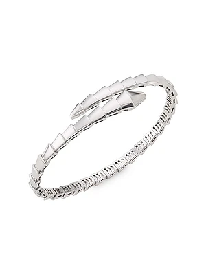 Serpenti Viper 18K White Gold Wrap Bracelet