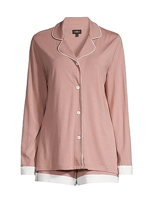 Bella Long-Sleeve Boxer 2-Piece Pajama Set