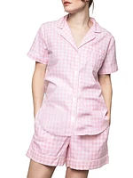 Gingham Pajama Shorts Set