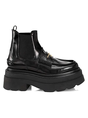 Carter Leather Platform Ankle Boots