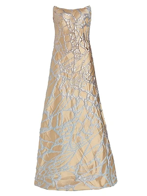 Metallic A-Line Gown