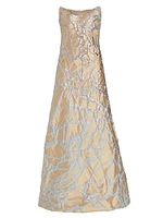 Metallic A-Line Gown