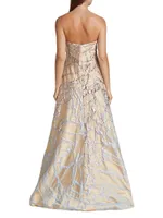 Metallic A-Line Gown