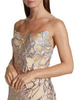 Metallic A-Line Gown
