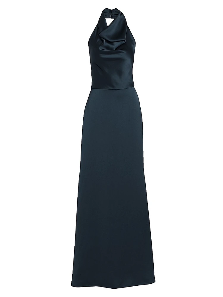 Satin Halter Gown