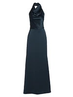 Satin Halter Gown
