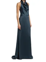 Satin Halter Gown