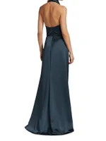 Satin Halter Gown