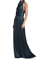 Satin Halter Gown