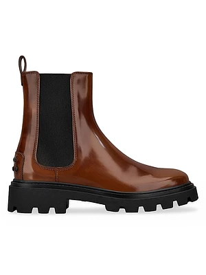 Goma Pesante Leather Chelsea Boots