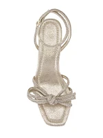 Mikel Crystal-Embellished Suede Sandals