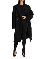 Hailey Bieber Double-Breasted Wool Coat