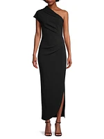 Eternal Note Crepe One-Shoulder Gown