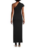 Eternal Note Crepe One-Shoulder Gown