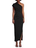 Eternal Note Crepe One-Shoulder Gown