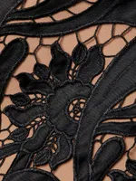 Prairie Guipure Lace Midi-Dress