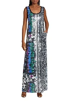 Nelli Metallic Shift Dress