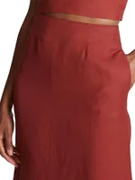 Evan High-Waisted Midi-Skirt