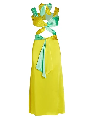 Colorblocked Midi-Dress
