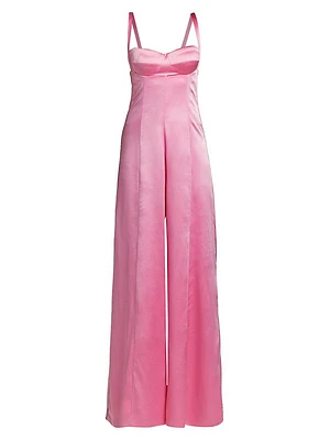 Silk Wide-Leg Jumpsuit