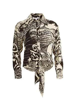 Mitski Silk Printed Blouse